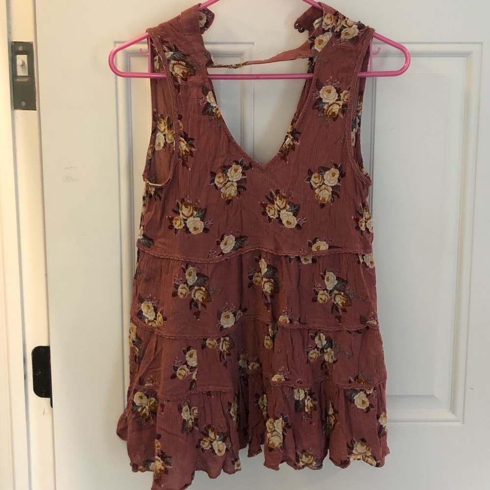 American Eagle pink tank top blouse size S